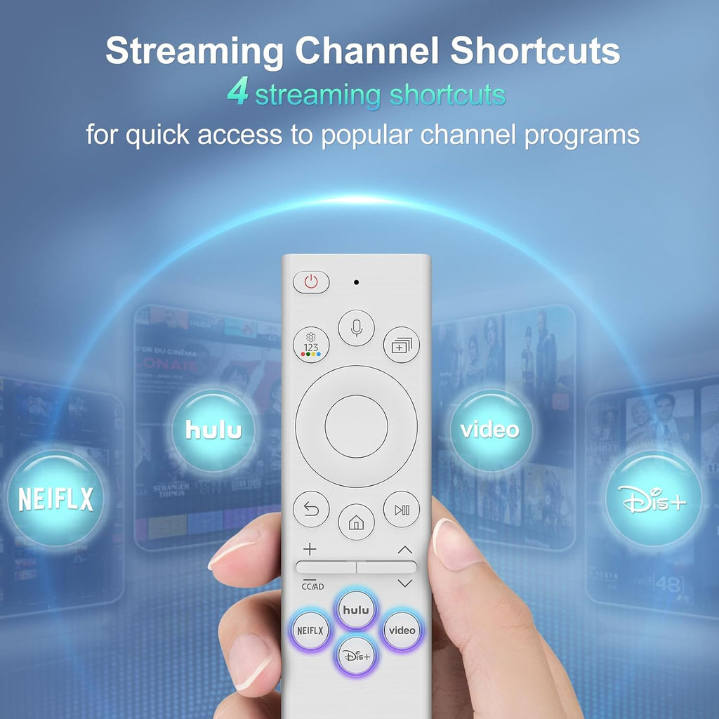 Replacement for Samsung TV Remote, for All 2018-2024 Samsung Remote Control for Smart TV with Voice Control. No Solarcell. 2-Year Warranty.