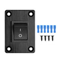 1Pcs Black KCD4 Boat Rocker Switch 2-Position 4-Pin DPST Panel Switch 16A 250VAC 20A 125VAC, with 6pcs FDFD2-250 Blue Terminals, CE
