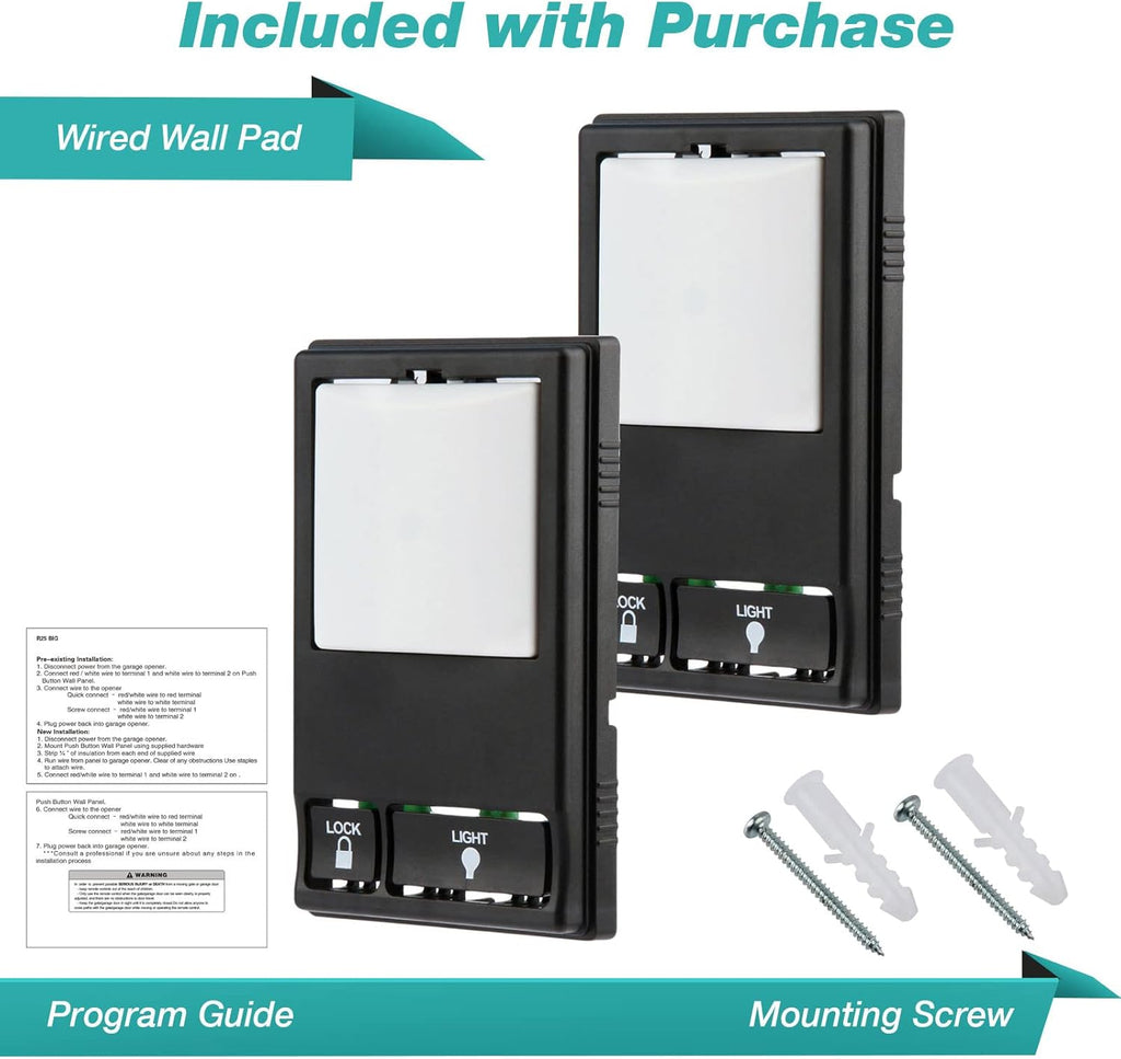 2 Multi-Function Wall Keypad Control Panels for LiftMaster 41A5273-1 78LM