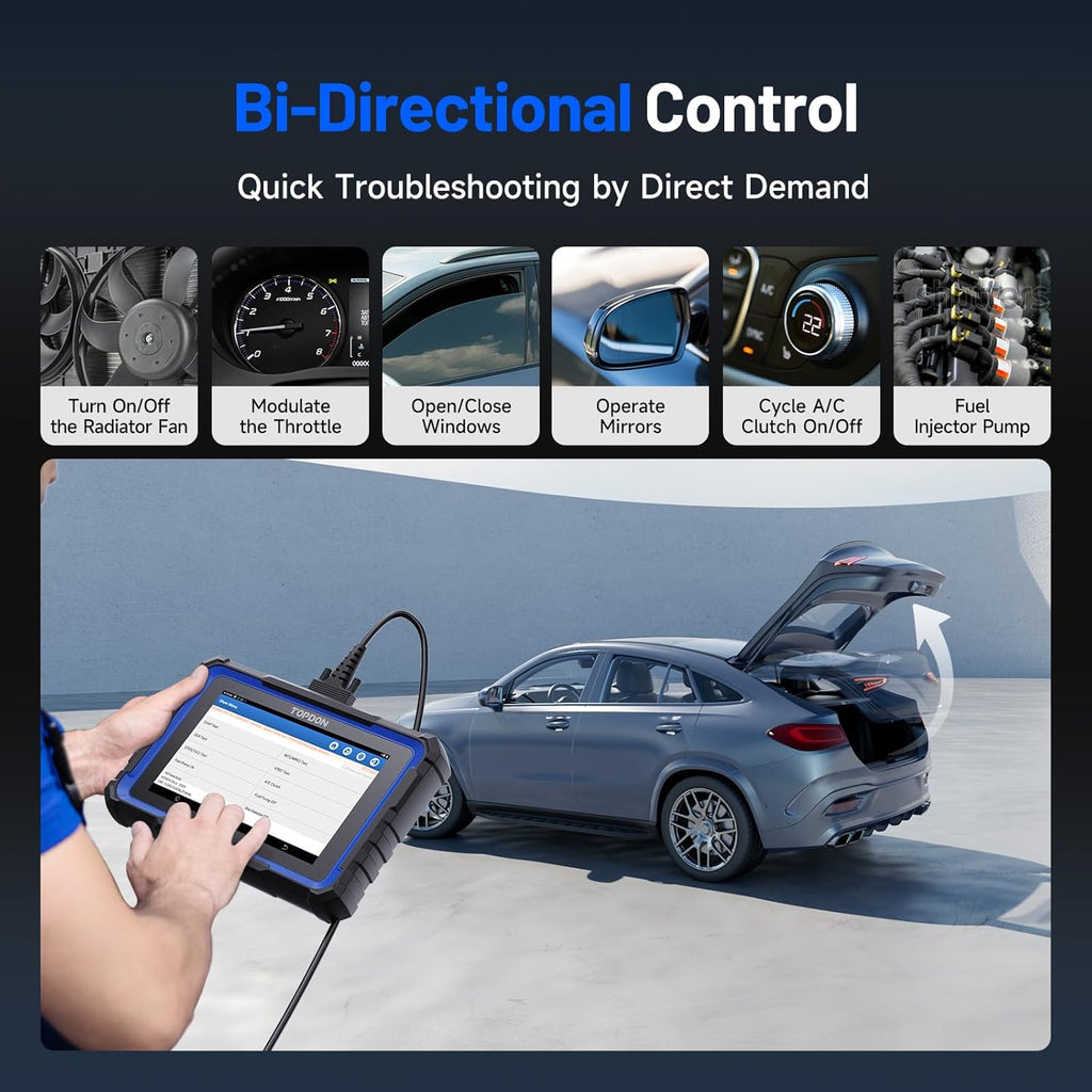 TOPDON Scanner Diagnostic Tool, Phoenix Nano Bidirectional Scan Tool with ECU C0ding, 32+ Services, Support FCA AutoAuth, CAN FD & DoIP, V.A.G Guided, Automotive All Systems Diagnosis for Car