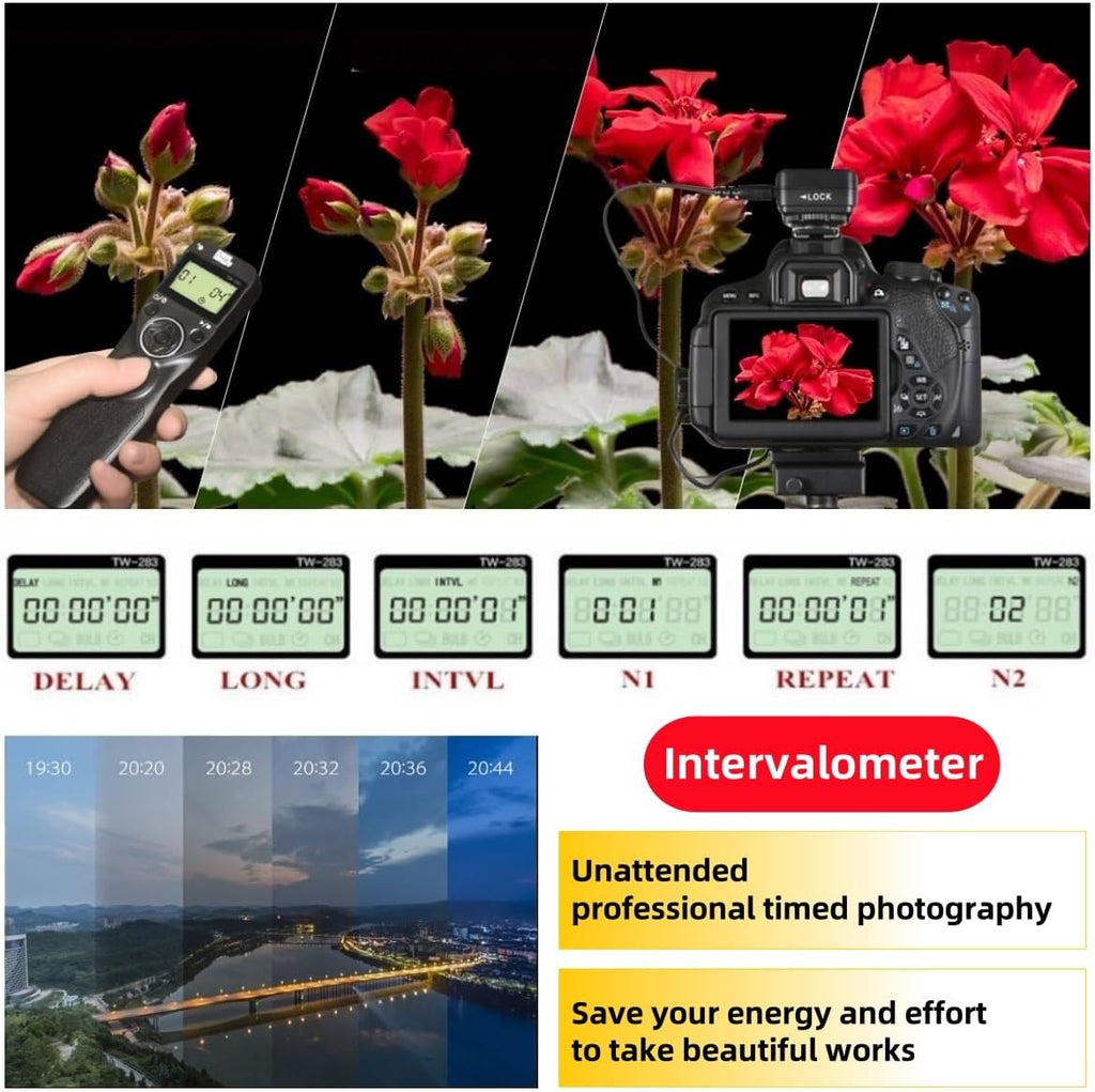 Pixel TW283-UC1 Wireless Remote Trigger Wireless Trigger Wire Trigger Timer Intervalometer Compatible with Olympus E-M1 E-M5-II E-M10-II Pen-F EPL8 EPL7 EPL6 EPL5 EPL3 EPL2 EP5 E600 E620 590UZ 810UZ