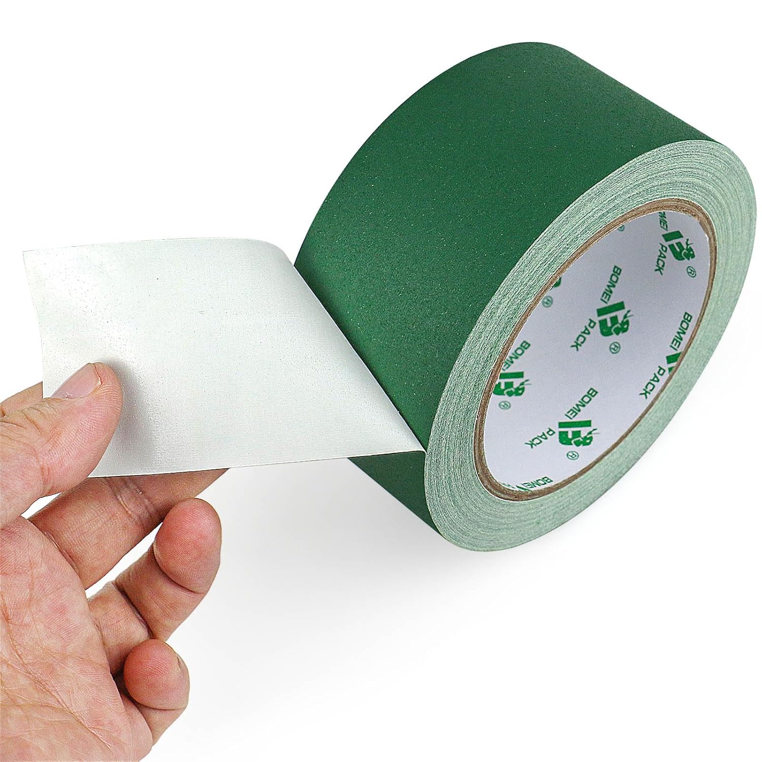 BOMEI PACK 1 Pack Dark Green Gaffer Tape 2inch x 20yds, Matte Non-Reflective Stage Tape, No Residue Hand Tear, for Labeling, Cable, Photo Studio, Painters and Ductwork