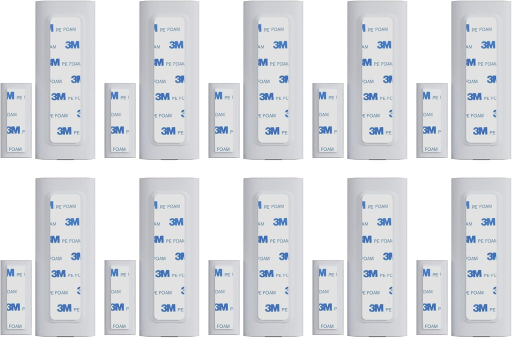 Contact Sensor Adhesive - Compatible with EUFY Sensor | Mounting Tape Replacement Pads | Works with Door, Window, Wall Alarm Sensors | Easy Mount, Peel and Stick (10 Pack - Small and Large)