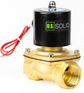 U.S. Solid 1-1/4" Solenoid Valve - 110V AC Brass Electric Solenoid Valve, Normally Closed, Viton Seal