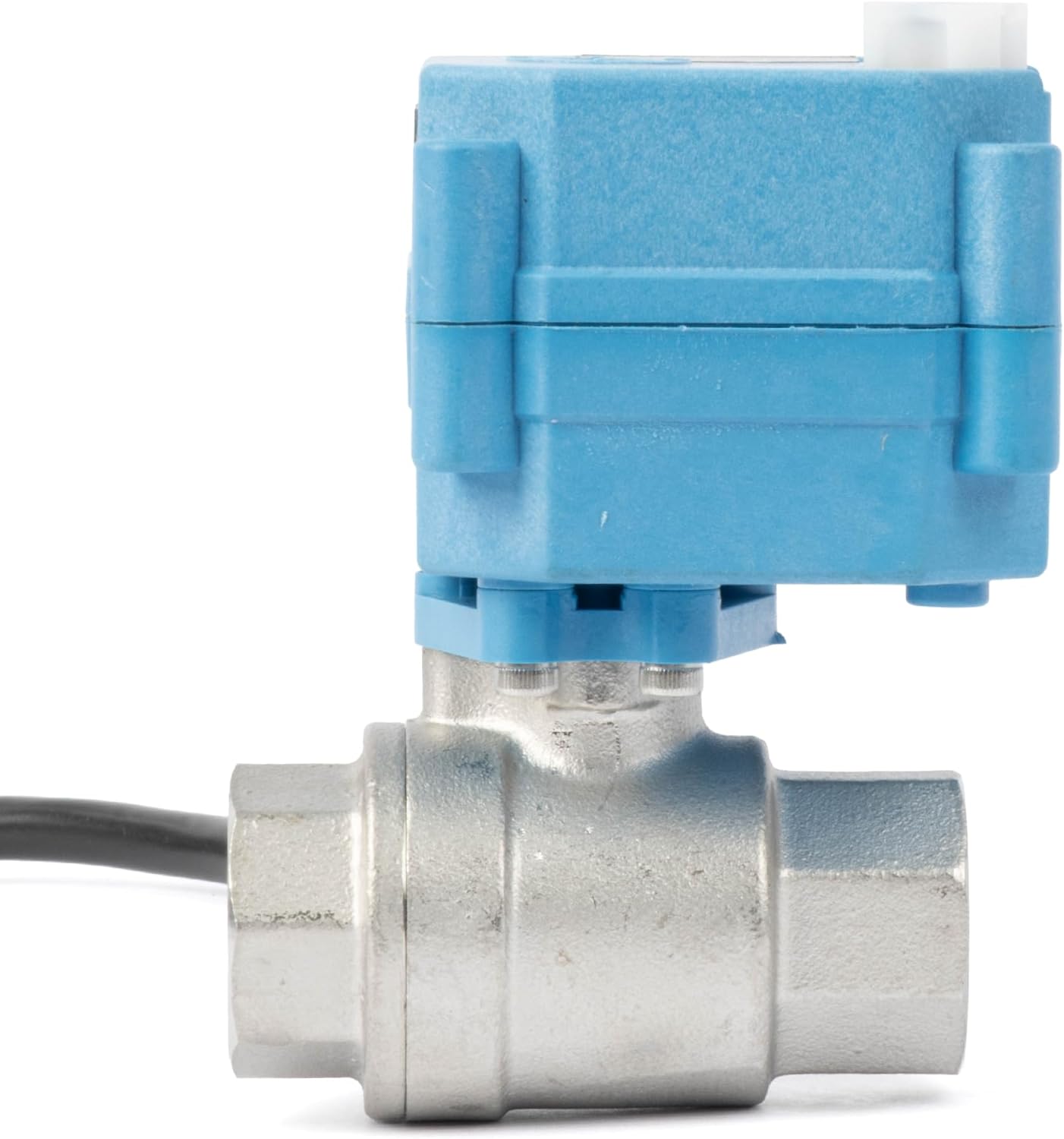 U.S. Solid 1/2 inch NPT 304 Stainless Steel Motorized Ball Valve - Plastic Electrical Ball Valve, 2 Wire Auto Return, AC 110~230V, Normally Closed, IP67, NSF Certified