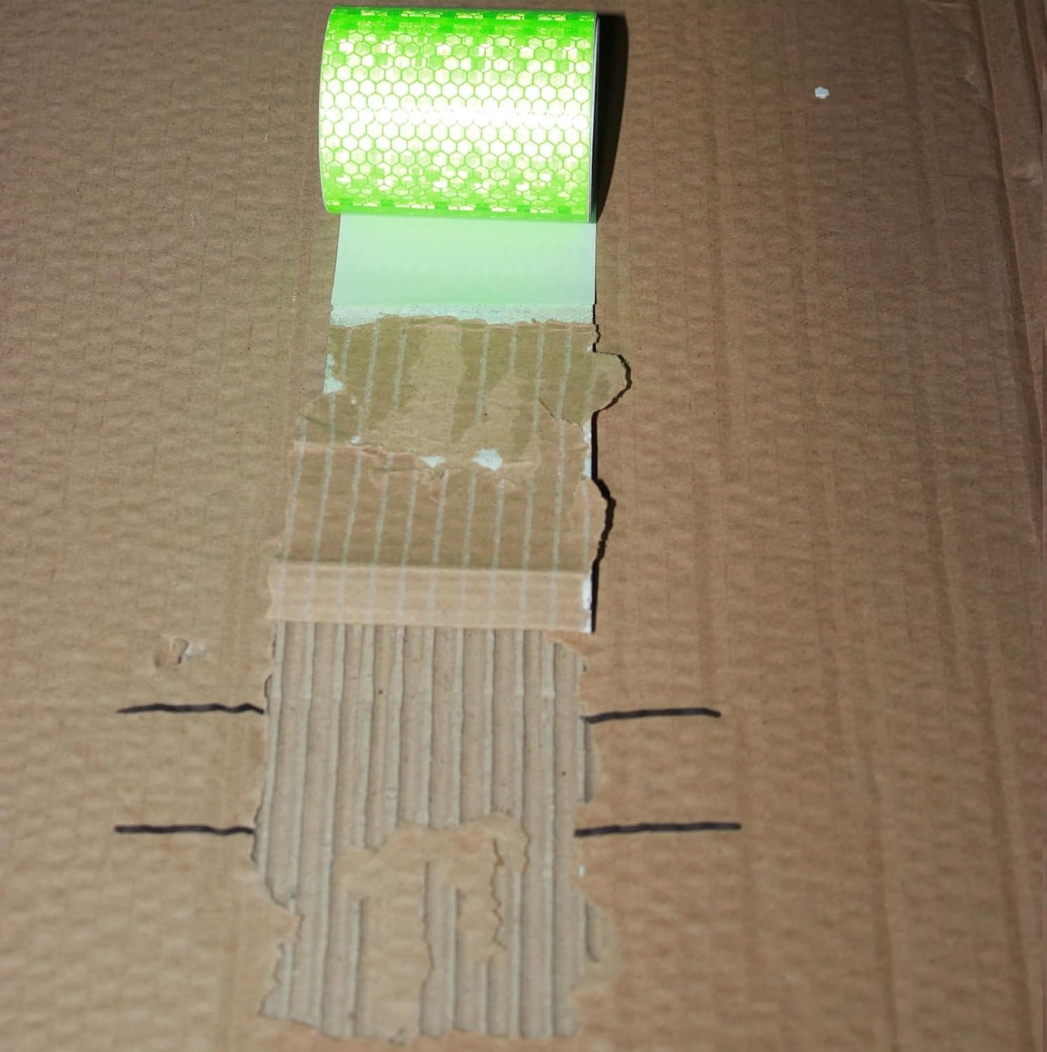 Green Reflective Tape Outdoor Waterproof 3 inch, High Visibility Warning Industrial Marking Tape, Safety Stickers (11 feet)