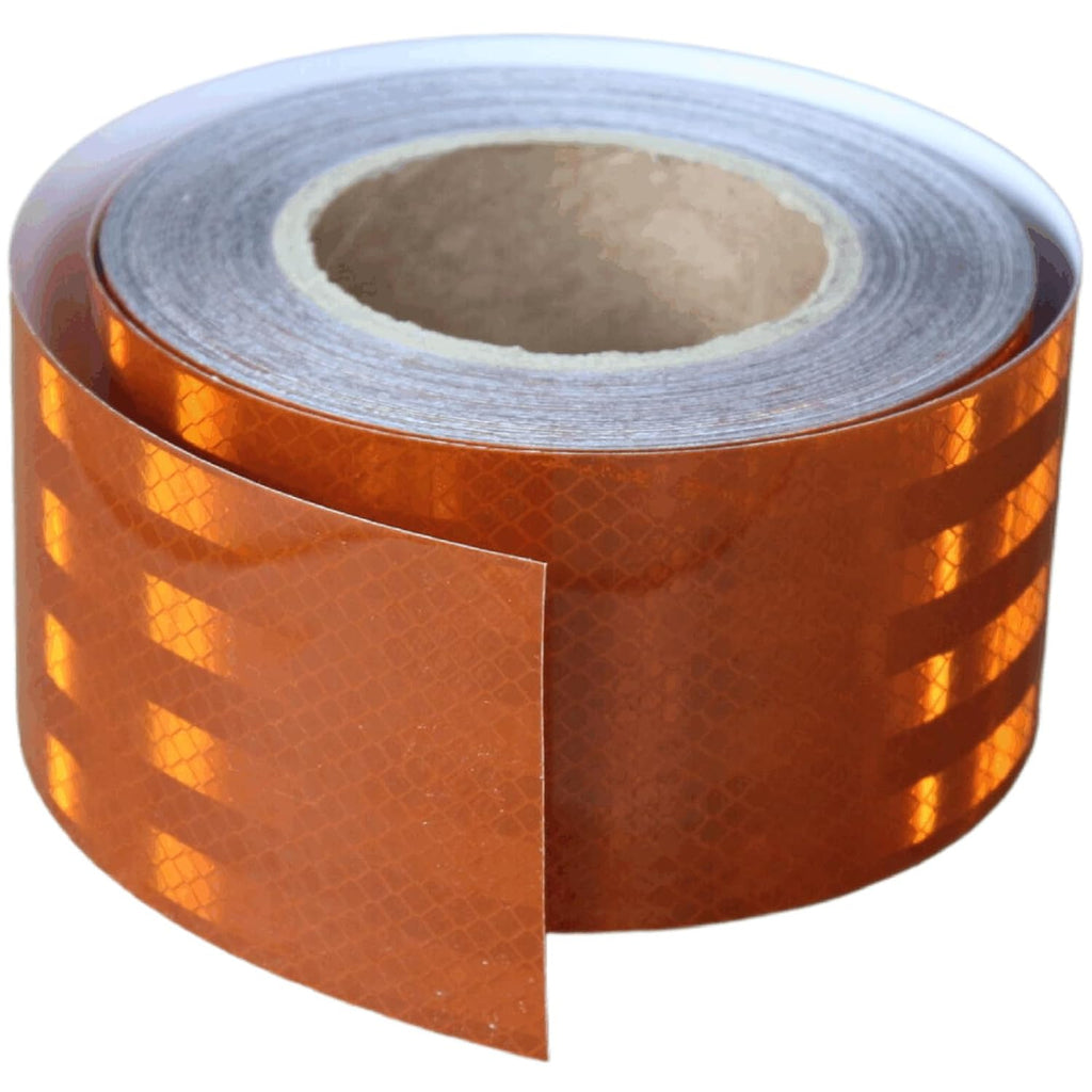 Non Fading Reflective Tape Brown 3 inch, Outdoor Waterproof High Visibility Warning Industrial Marking Tape, Safety Stickers (68 feet)
