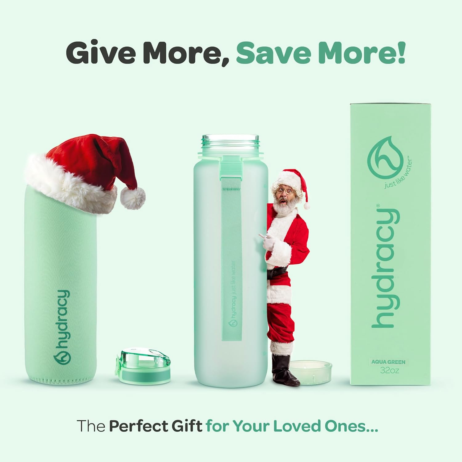 Hydracy Water Bottle with Time Marker -Large BPA Free Water Bottle & No Sweat Sleeve -Leak Proof Gym Bottle with Fruit Infuser Strainer & Times to Drink -Ideal for Fitness Sports & Outdoors