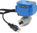 U.S. Solid 3/4" NPT 2-Way Motorized Ball Valve with US Plug 110VAC 304 Stainless Steel Electrical Ball Valve, Auto Return, Normally Closed, IP65, NSF Certified