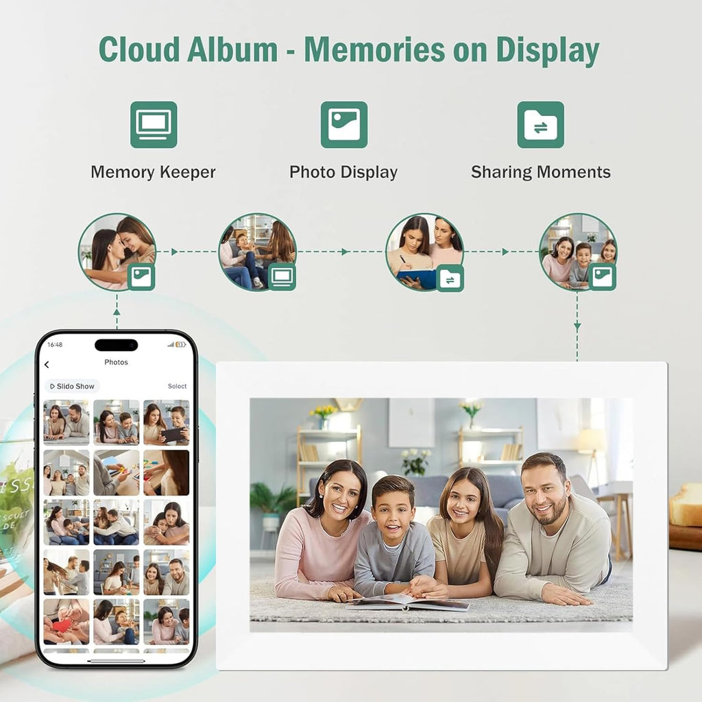 Zyyini 10.1 Inch WiFi Digital Calendar, Smart Family Planner with Touchscreen Display and Mobile Digital Calendar Wall Planner 32GB Memory for Home Scheduling and Chore Tracking (#3)