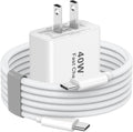 iPhone 17 Pro Max Charger Fast Charging, 40W USB C iPhone 17 16 15 Fast Charger Block with 6FT Woven Type C Charging Cable Cord for iPhone 17/17 Pro Max/17 Pro/Air/16/16 Pro Max/15/15 Pro Max