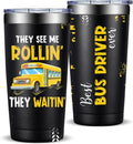 Fufandi Bus Driver Gifts - Bus Driver Christmas Appreciation Gifts for Men Women - School Bus Drivers Gift, Back To School Cup - Tumbler Cup 20oz