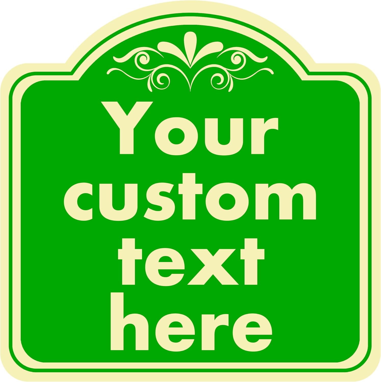 Aluminum Custom Street Sign, Personalized Sign, Modern/Customizable, Green, 18*18 Inch, Office, Property, Bedroom, Promotional, Exit, Bar, Instruction, Warning, Lawn, Garage, Parking