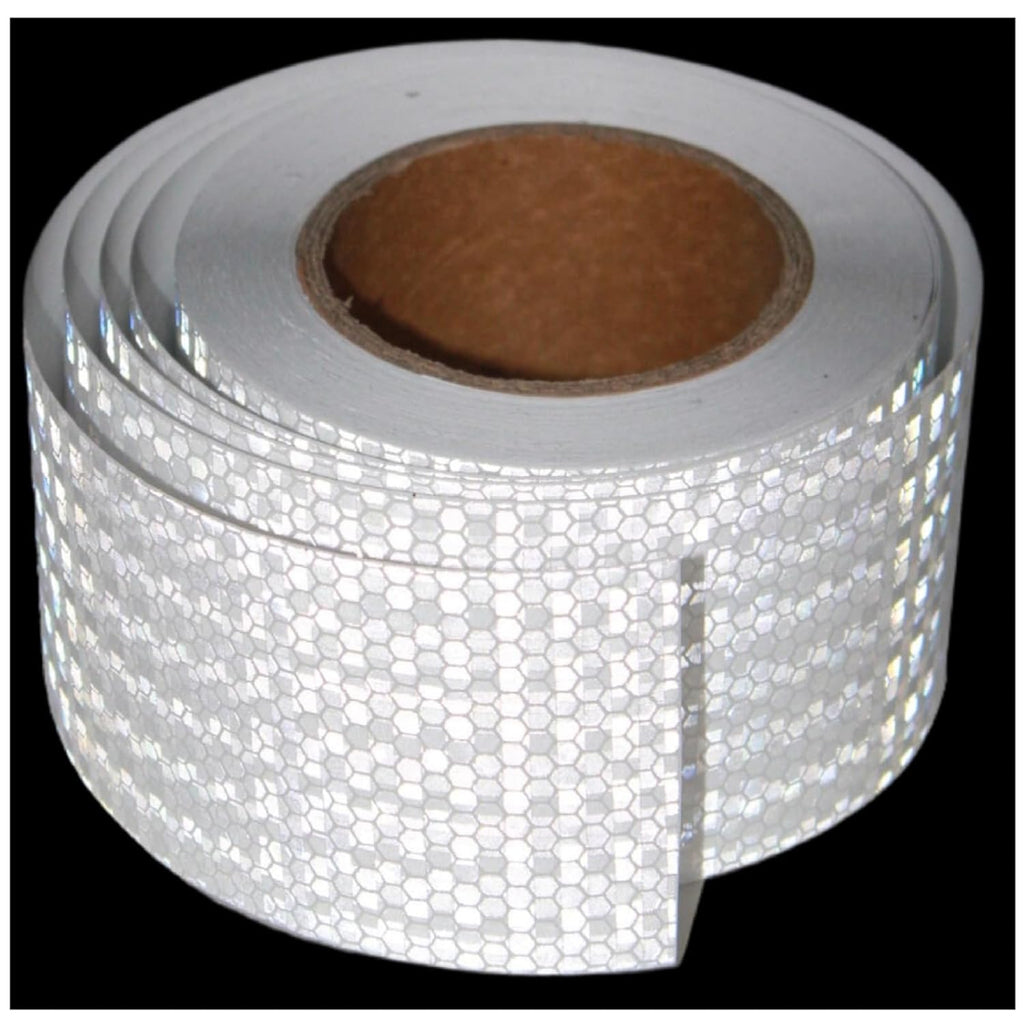 Reflective Tape White 3 inch, Outdoor Waterproof High Visibility Warning Industrial Marking Tape, Safety Stickers (68 feet)
