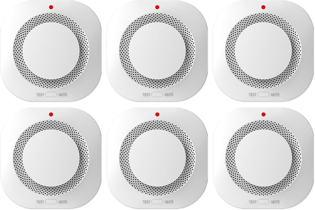 Photoelectric Smoke Detector Fire Alarm, Battery Operated, Smoke Alarm with Test Button & Low Battery Signal, LED Warning Light, 85-Decibel Alarm Sound, Easy Installation for Living Rooms and Bedrooms