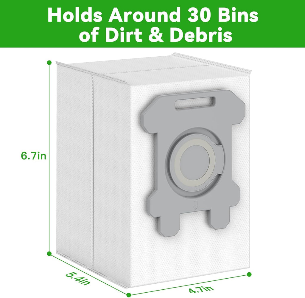 12 Pack Dirt Disposal Bags Compatible with Robotic Vacuum Cleaner i3, i3+, i7, i7+, i8, i8+, i4, i4+, i1, i1+, i6, i6+, j7, j7+, s9, s9 Plus, i & s j Series Vacuum Bags Bin Bags Replacement Parts