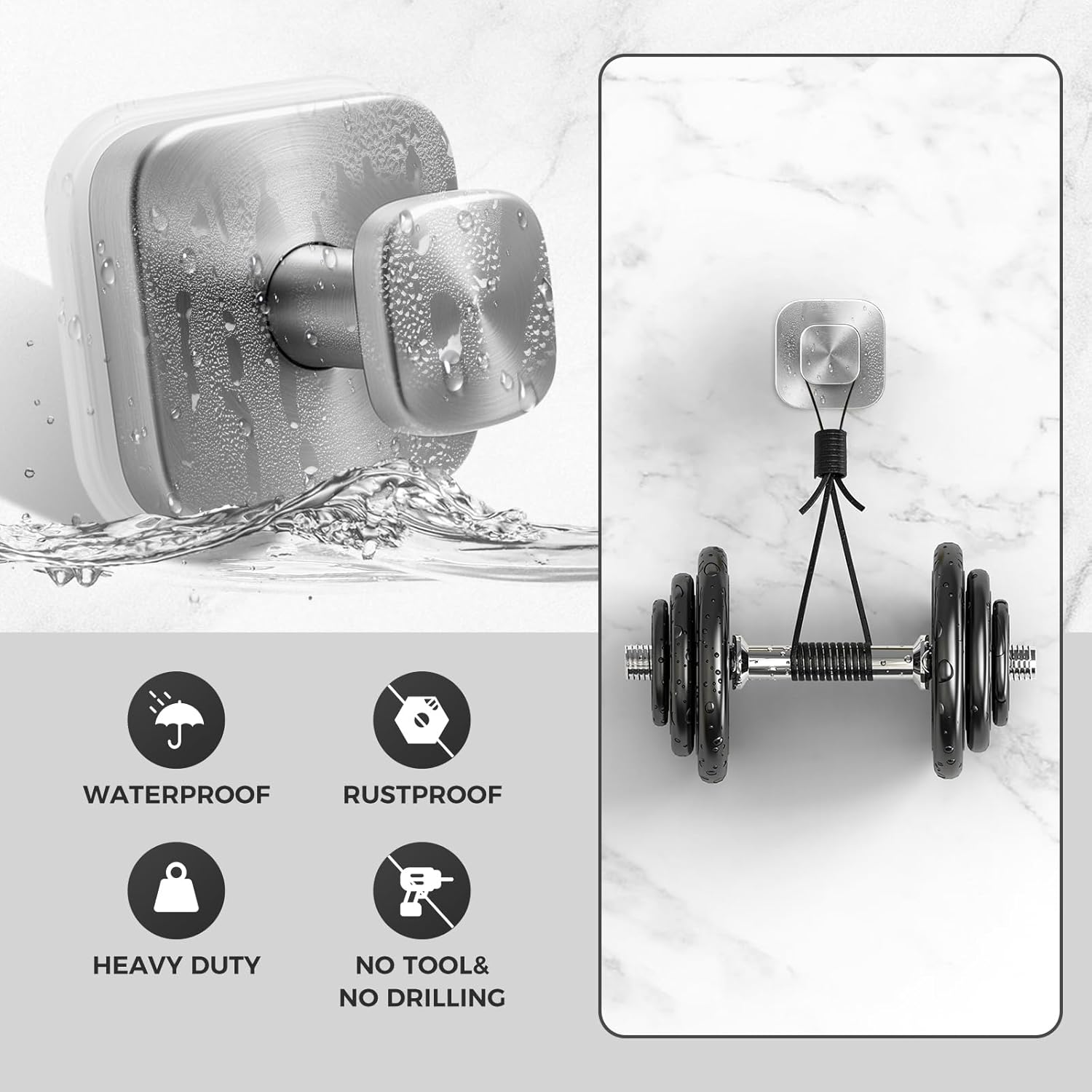 Shower Hooks for Inside Shower,Reusable Suction Cup Hooks for Glass Window,Mirror,Removable Towel Hooks for Bathroom,4 Pack(Silver)