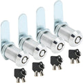 Uenhoy 4 Pack Tubular Cam Lock 1-1/8 Inch Cabinet Cam Lock Set for Tool Box, File Cabinet, Mail Box, Vending Machine, ATM, Keyed Different