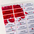 130pcs 1.6x0.6 inch Water Sensitive Sticker Turn Red When Got Wet Device Potential Damage Indicator Warranty Void Instruction Liquid Sensor Label