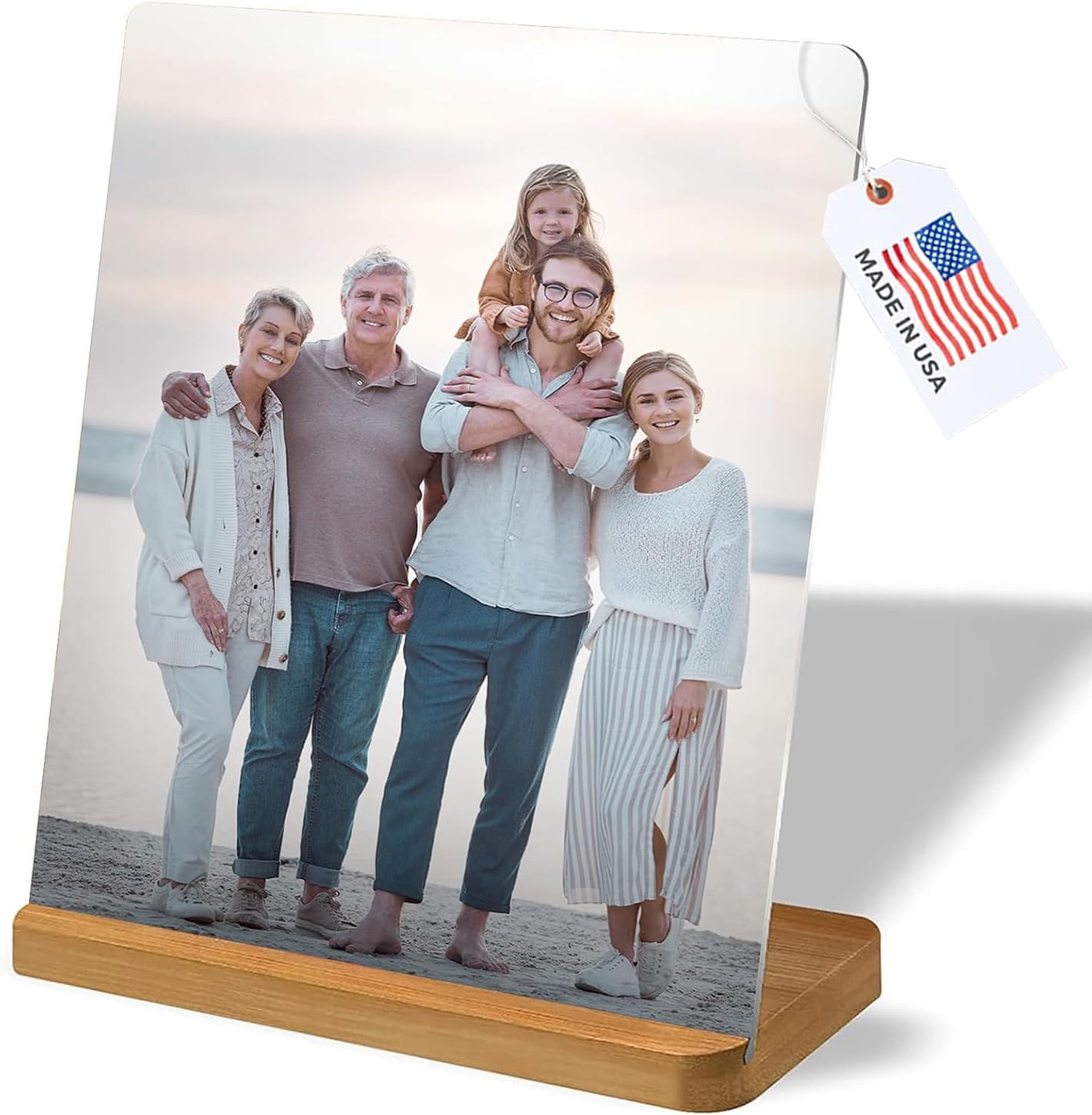 LOUISMIAA Custom Metal Photo Prints,Personalized Picture Gifts,Customized Metal Collage Photo Frame Gift for Family, Lover,Friend,Couple
