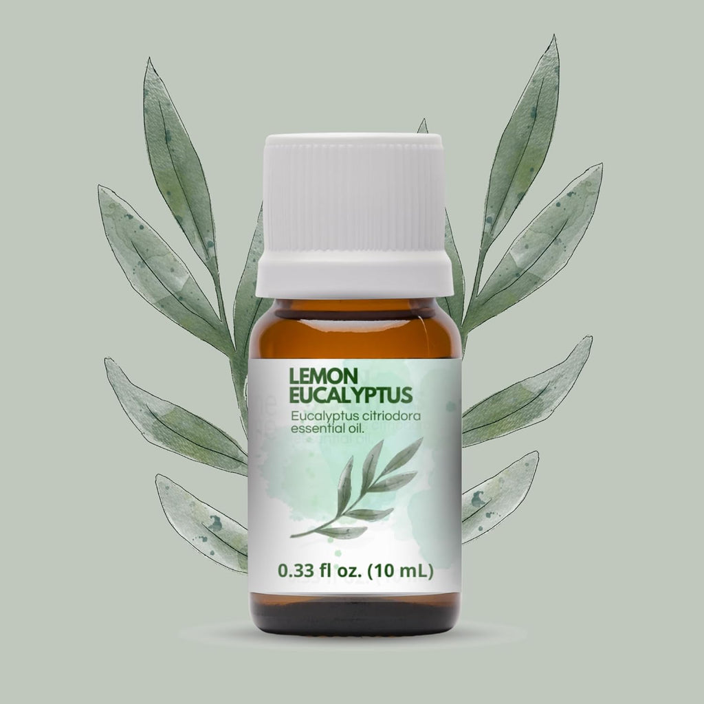 Lemon Eucalyptus Essential Oil (Corymbia Citriodora) – 100% Pure & Undiluted Citrus Aroma for Diffusers, Massage (Dilute) & DIY | Essential Oils for Humidifiers (Pack of 4 × 0.34 fl oz)