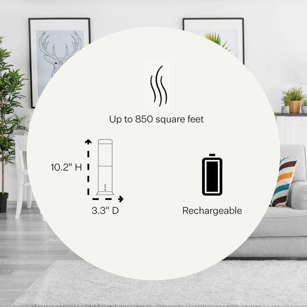 Apotheke Scent Tower Aromatherapy Diffuser for Home - Essential Oil Diffuser with Long-Lasting Fragrance for Office, Hotel & Large Rooms - Modern Aroma Diffuser for Clean, Fresh & Natural Fragrance