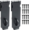 Alise 2pcs Door Locks Hasp Latch,5 Inch SUS 304 Stainless Steel Safety Packlock Clasp Hasp Lock Latch,with Fixing Screw for External Doors Window Cabinet Pet Cage, MS9B-5C-2P