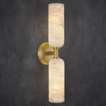 20in Alabaster Wall Sconce Antique Brass Sconces Wall Lighting, Imported Alabaster Modern Marble Bathroom Vanity Sconces, Gold Sconce Wall Decor, For Bedroom Living Room Staircases Hallway Foyer