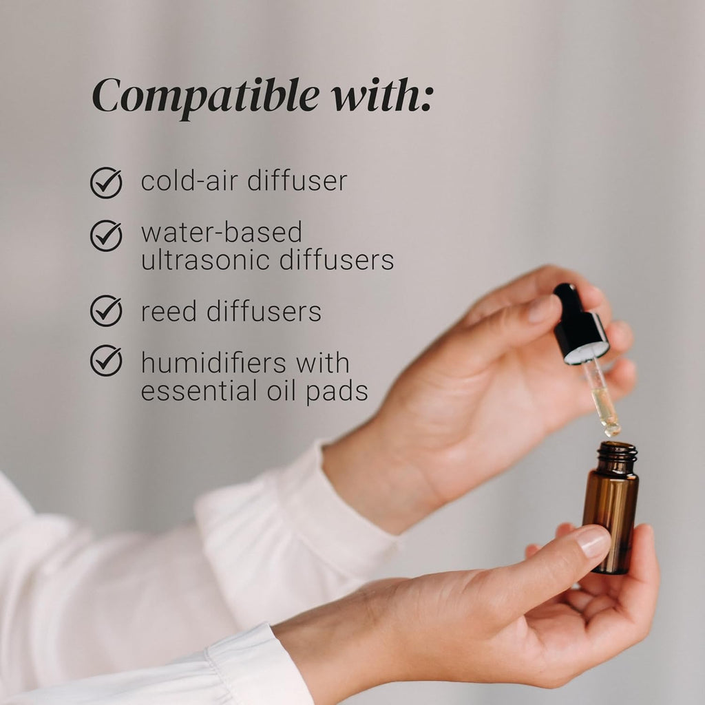 Lemongrass & Sage Essential Oils for Diffusers for Home, Nature-derived Essential Oil, Long-Lasting & Family-Friendly Diffuser Oils Scents, IFRA Certified, Cold Air & Ultrasonic - 0.33 oz