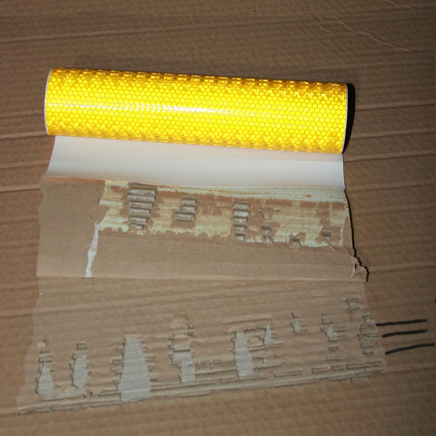 Reflective Tape Yellow 10 inch, Outdoor Waterproof High Visibility Warning Industrial Marking Tape, Safety Stickers (11 feet)