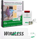 Smart Caregiver Wireless Bed Alarm System - Cordless Weight Sensing Bed Alarm Pad (10” x 30”) with Remote Alert Monitor, Free Individual Cleaning Wipes and Liberty 7 Day Pill Box