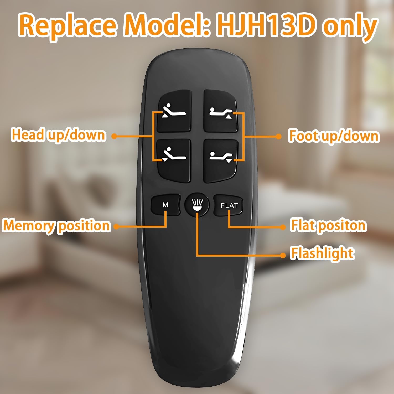 Adjustable Bed Remote for Richmat HJH13D Adjustable Bed Replacement Parts