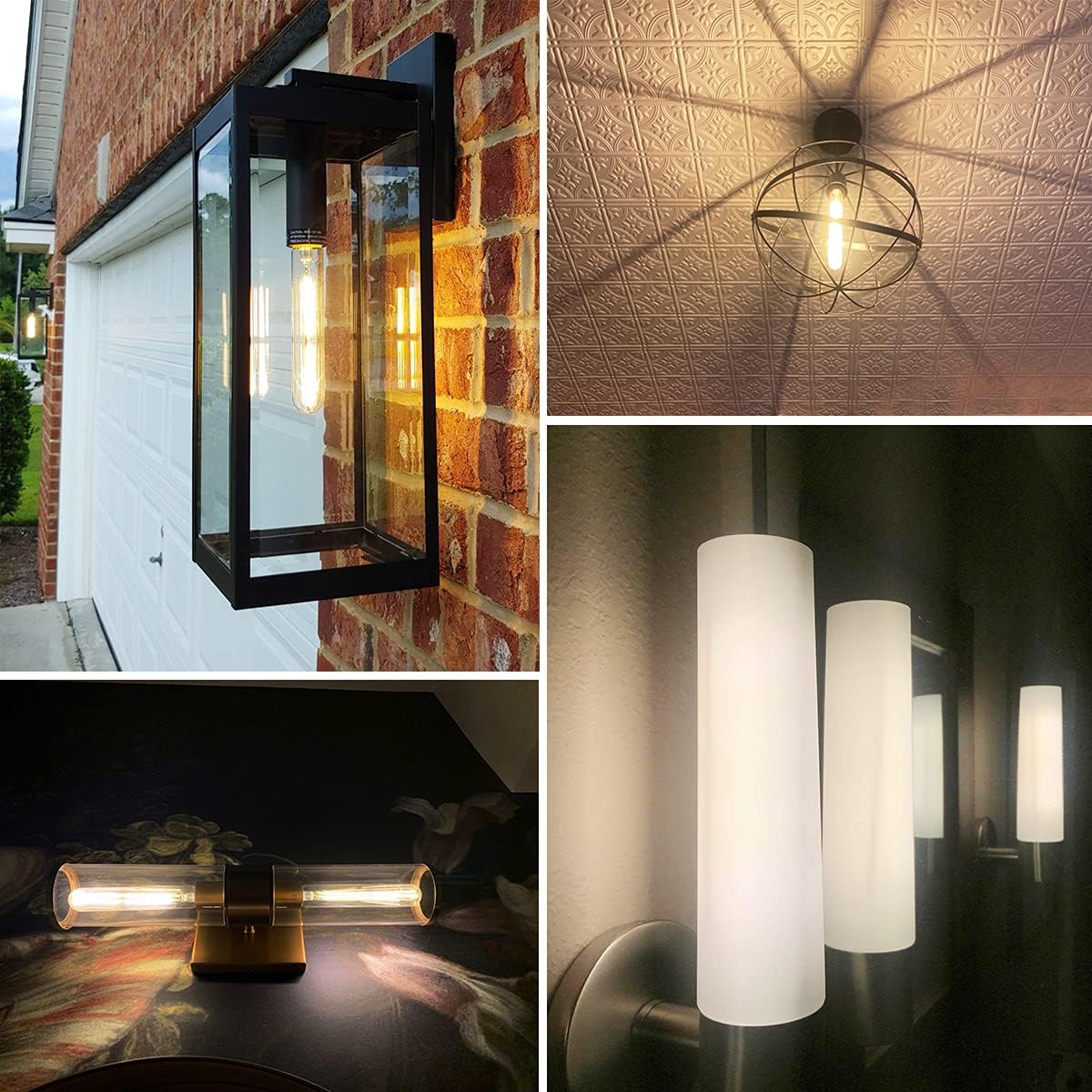 XININSUN T300 Led Bulb, 11.8 Inch Long Tubular Led Light Bulbs, 100Watt Equivalent, 1000lm, Dimmable, Clear Glass, E26 10W T10 LED Edison Tube Lamp Bulb,4 Pack. (10W=100W 3000K)