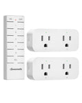 DEWENWILS Remote Control Outlet, Indoor Remote Outlet 2 Pack with 4 Independent Control & 1 All Control, Remote Outlet Switch for Lamp, Fan, Vacs, Christmas Light, 100FT Range, 15A/1875W