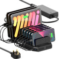 Alxum USB Fast Charging Station with Quick Charge 3.0, 10 Port Charging Stand for Multiple Devices, Compatible with iPad, iPhone, Samsung Galaxy, Black