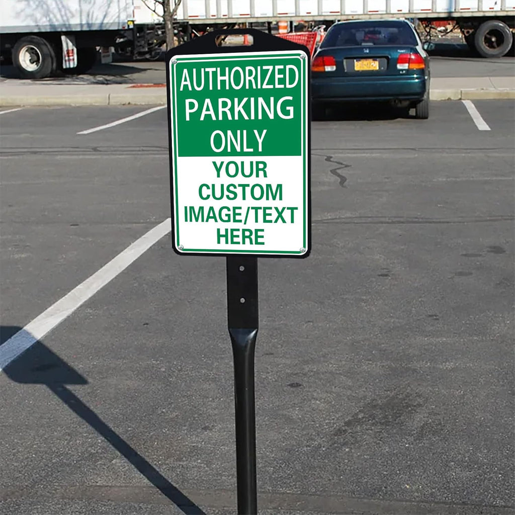 Authorized Parking Only Custom Parking Signs for Parking Lots Business and Schools Outdoor Use Aluminum Metal Decor 12x8 Inches