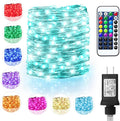 OMIKA Fairy Lights Plug in, 16 Color Changing, 40ft 120 LED Twinkle Lights with Remote Timer, 132 Modes Firefly Decorative Lighting for Bedroom Wedding Christmas Tree Halloween Décor
