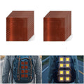 Non Fading Brown Reflective Stickers 3 inch X 3 inch, Outdoor Waterproof High Visibility Warning Safety Adhesive Reflector Tape (20 Pcs)