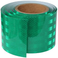 Non Fading Green Reflective Tape Outdoor Waterproof 4 inch, High Visibility Warning Industrial Marking Tape, Safety Stickers (11 feet)