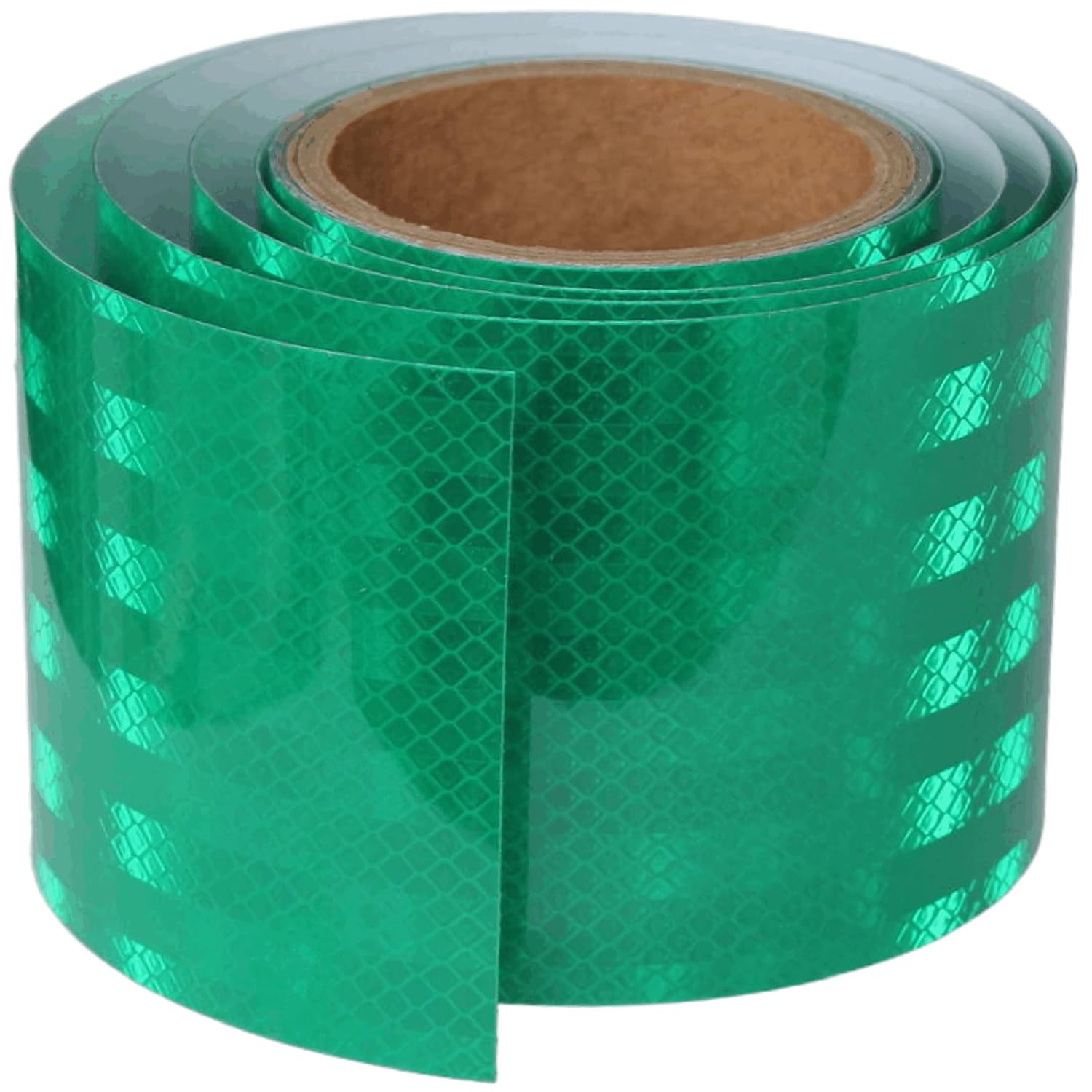 Non Fading Green Reflective Tape Outdoor Waterproof 4 inch, High Visibility Warning Industrial Marking Tape, Safety Stickers (11 feet)