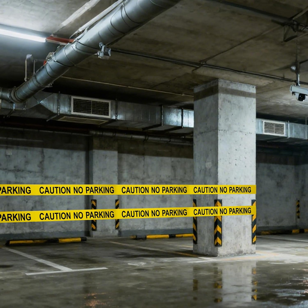 Caution NO Parking Tape – 3 Inch x 1000 Feet | Bright Safety & Hazard Tape with Bold Black Text for Construction, Events, and Dangerous Areas (Caution NO Parking, 1 Pack)