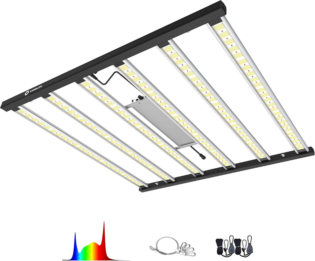 Grow Light FARMLITE LED Grow Lights for Indoor Plants Full Spectrum Growing Light Plant Hanging Growing Lamps Seedling Daisy Chain Dimmable Board 4x4ft Coverage (680watts)