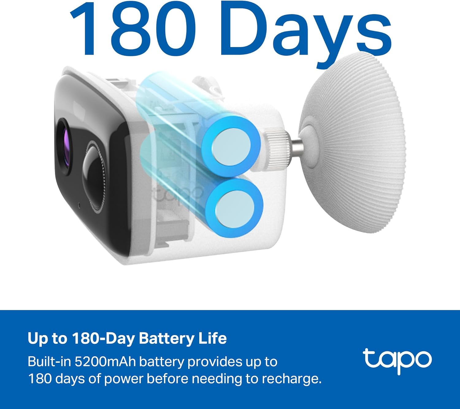 Tapo Outdoor Security Camera Wireless, 1080P, Up to 180 Days Battery, Free Person Detection, Color Night Vision, SD/Could Storage, Alexa & Google Assistant Compatible, Ideal for Homeowners(C400)
