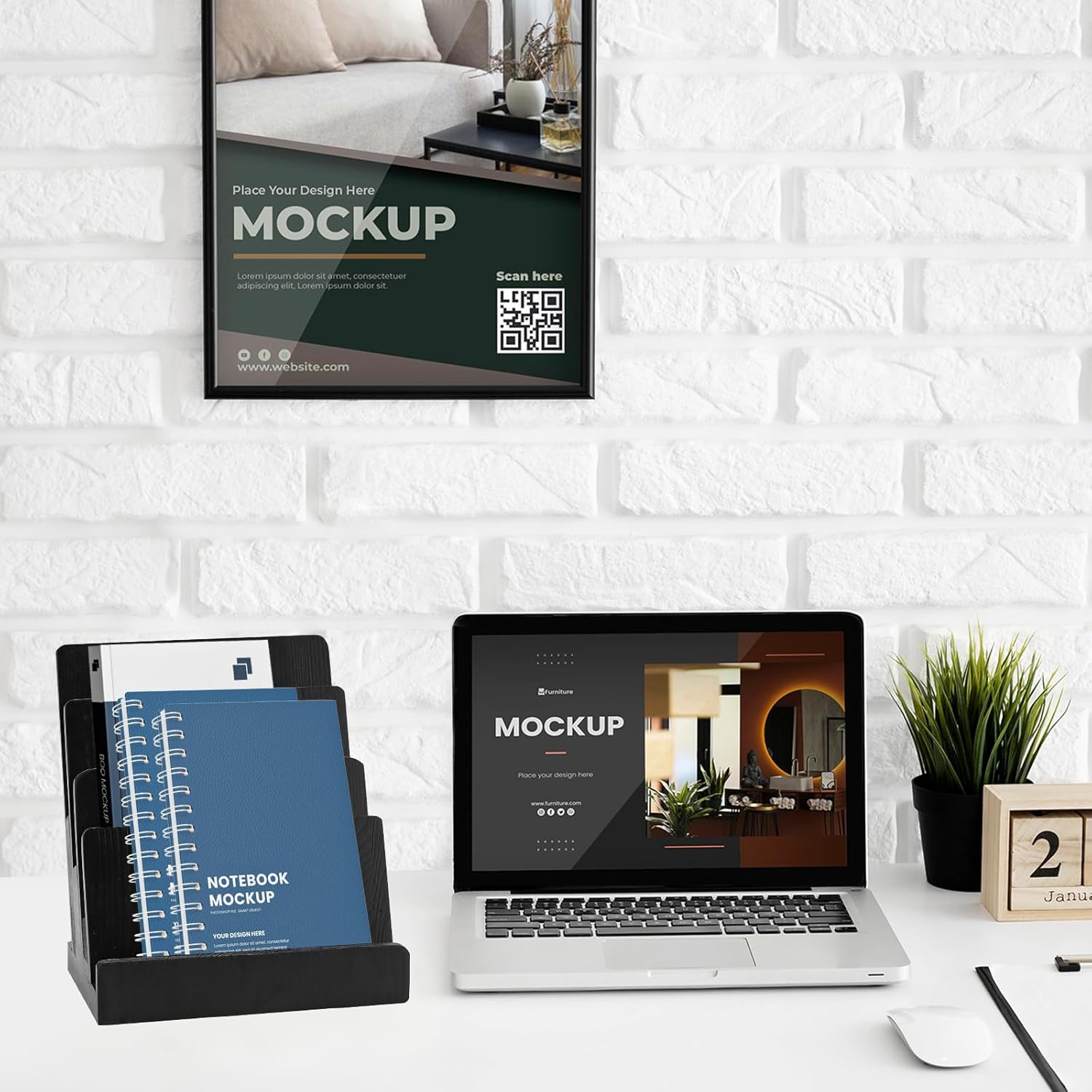 Black 8.5×11 Inch Magazine Display Stand 4-Tier For 6×9 inch Brochure Pamphlet Flyer Menu Holder Countertop Display Stand Literature Organizer For Office Home