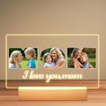 Personalized Picture Frames with Photo, Custom Photo Frame with Night Light, Customized Girlfriend Photo Gifts, Ideal Gift for Couples Anniversary Birthday Mom Dad Him Her