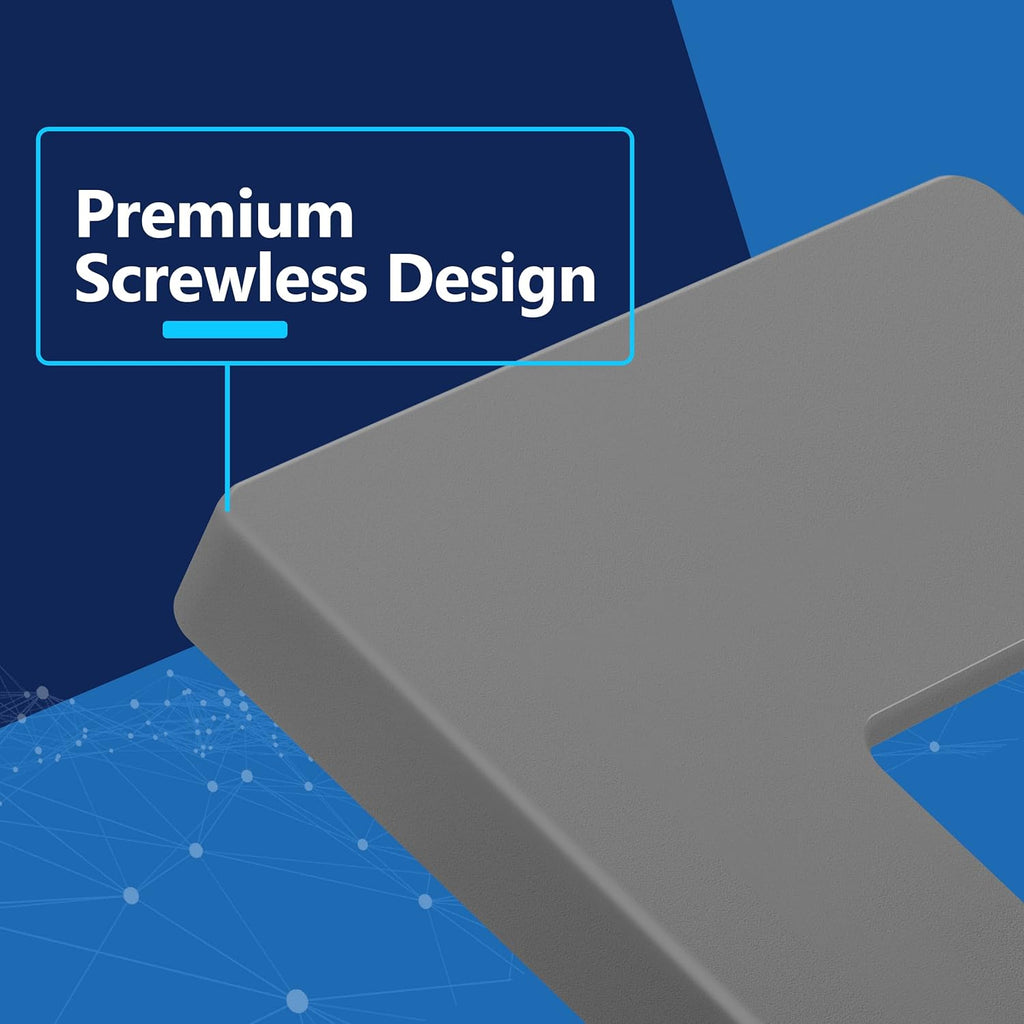 LIDER Matte Finish Decorator Switch Cover, Screwless Wall Plate, Mid-Size 1-Gang 4.88" x 3.11", Unbreakable Polycarbonate Thermoplastic, UL Listed, LSWP-31M-GY10P, Gray, 10 pack