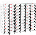 Cell Phone Locker 100 Slots, Wall-Mounted Cell Phone Lock Box with Keys, Acrylic Cell Phone Storage Locker for Employees Office Classroom Gym, Clear Cell Phone Locker Cabinet for Storage (60 Slots)