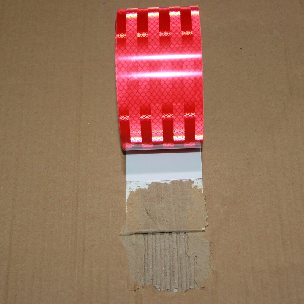Non Fading Reflective Tape Red 3 inch, Outdoor Waterproof High Visibility Warning Industrial Marking Tape, Safety Stickers (68 feet)