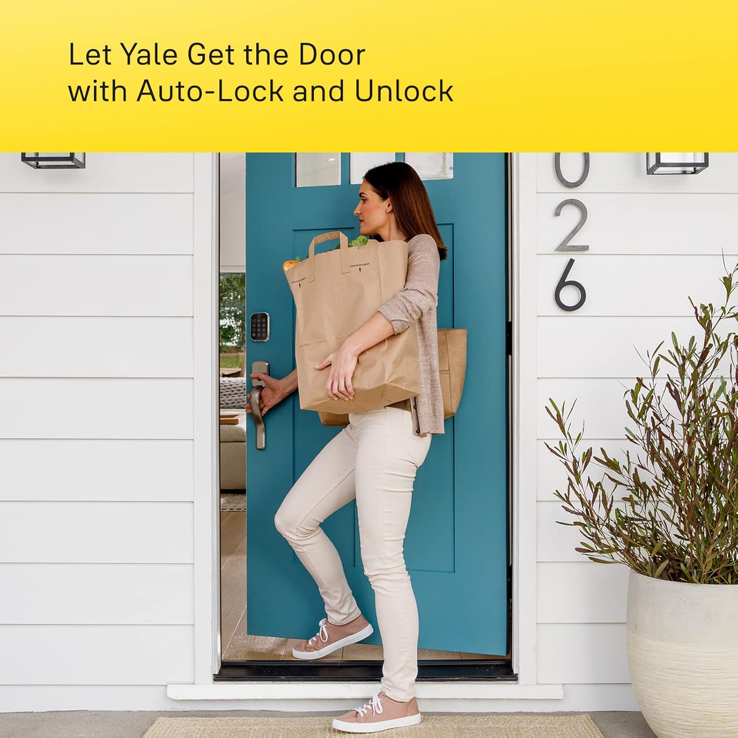 Yale Security Assure Lock 2 Deadbolt, Satin Nickel Keyed Smart Entry Door Lock with Wi-Fi Connected Keypad for Code Entry and Remote Access, YRD410-WF1-619