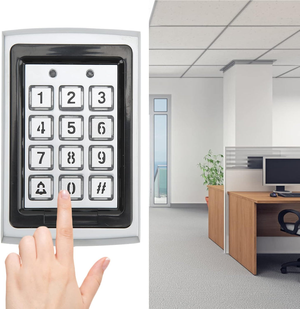 Door Access Control Machine Keyless Entry Pad Metal Shell , Smart RFID Reader Wired Garage Door Keypad Access Control System - Impact , Large Capacity, Ideal